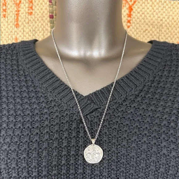 Jes MaHarry Sterling Silver Charmstarter Necklace with Midnight Horses Charm. - Picture 3 of 3